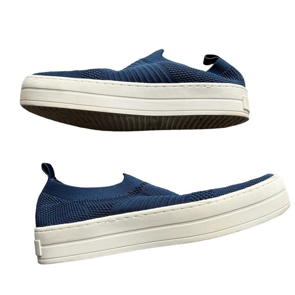 J Slides - Hilo Platform Mesh Navy Blue Sneakers Sz 8.5
